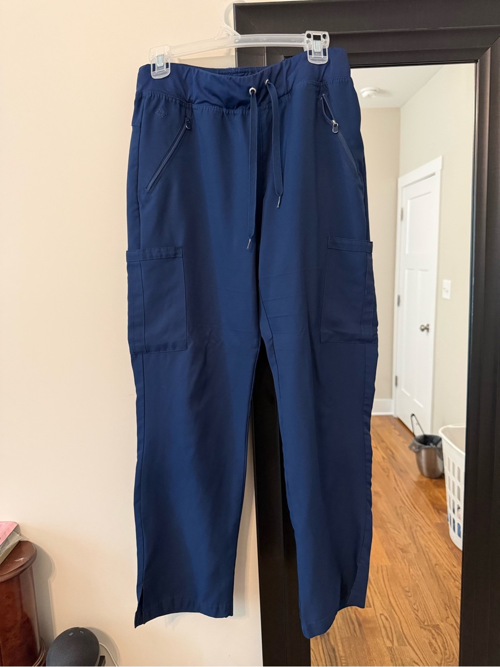 Womens Couture Navy Utility Cargo Scrub Pants
